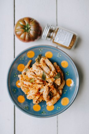 Photo recette de poulet sauté au garam masala