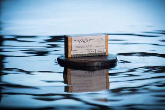 Exfoliating soap from spices and sea shell